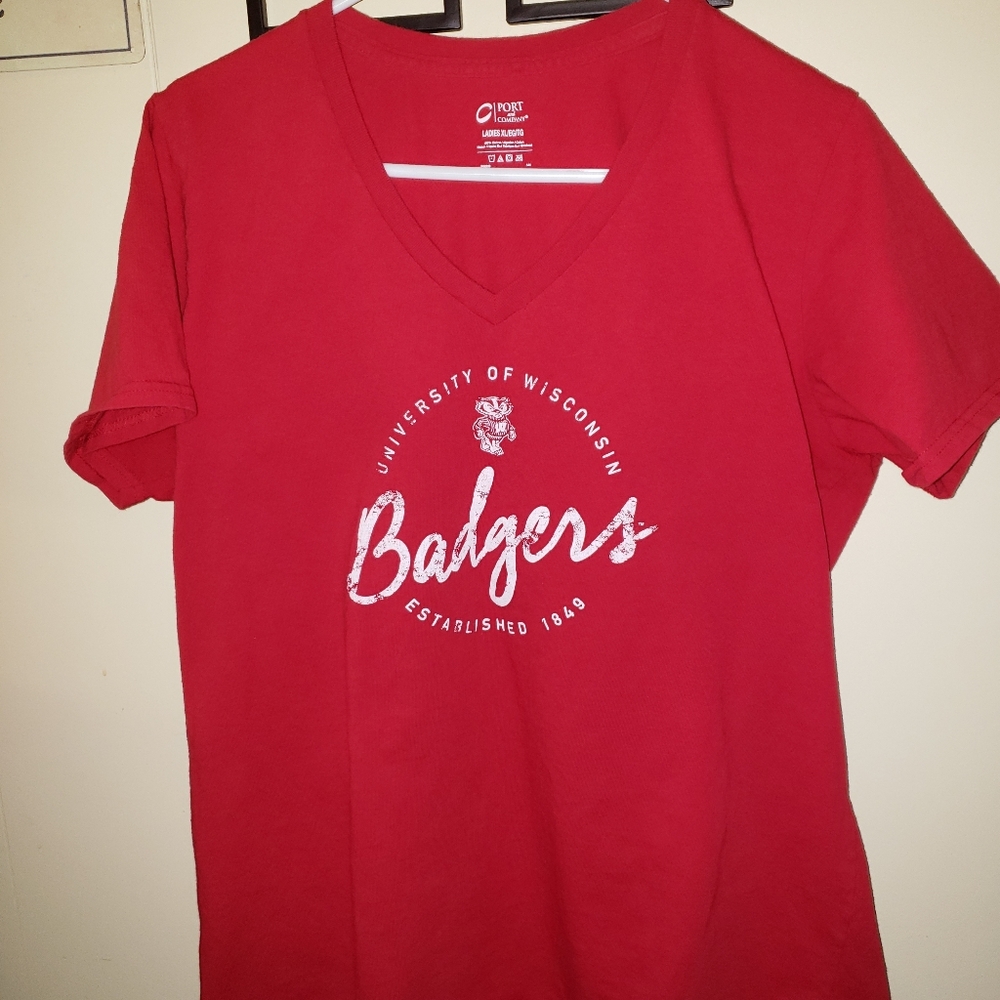 NWOT V-Neck Badger Shirt